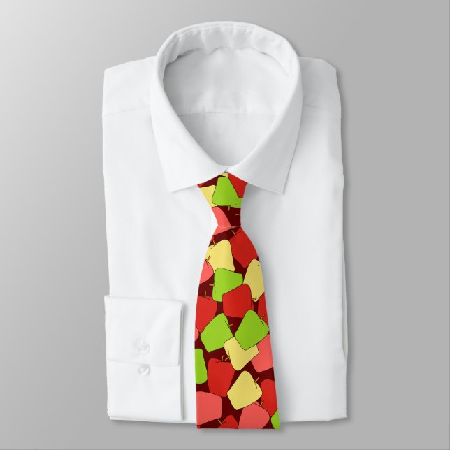 Apple Jumble Pattern  Tie (Tied)