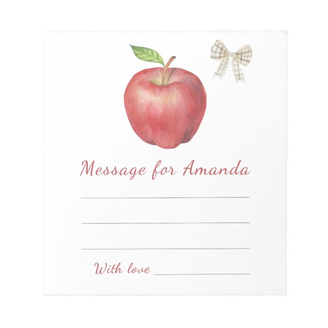 apple kids birthday time capsule message notepad (Front)