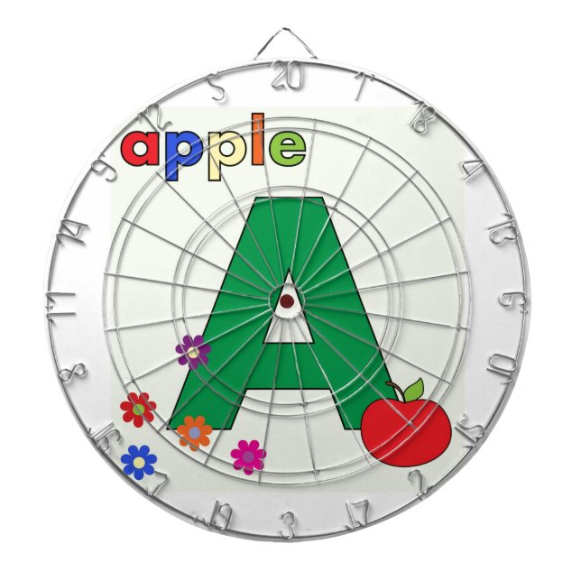 Apple Letter A Dartboard (Front)