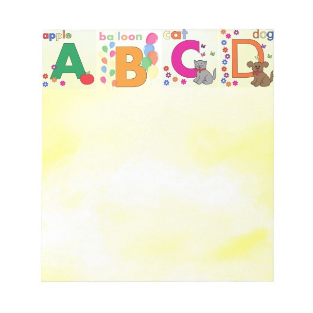 Apple Letter A Notepad (Front)