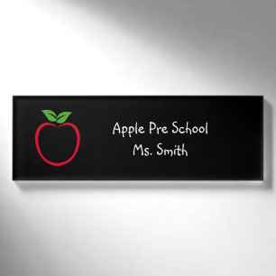 Apple Logo Template Teacher Name Tags