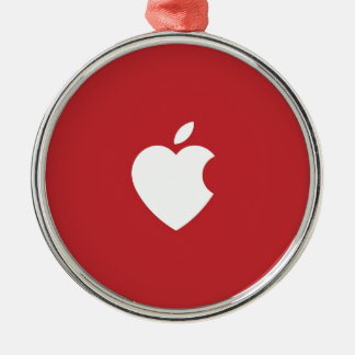 Apple Love Metal Ornament