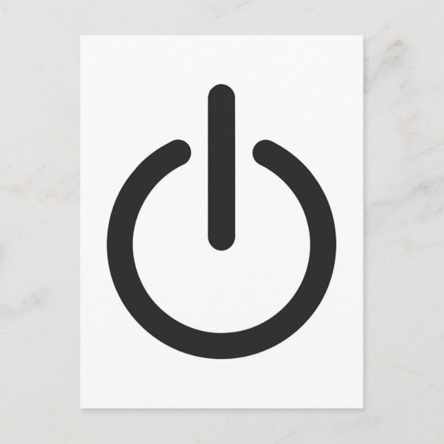 Apple mac Power button Postcard (Front)