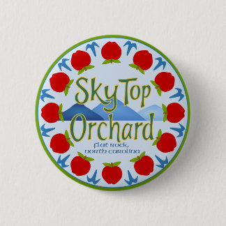 Apple Mandala - Blue 2 Inch Round Button