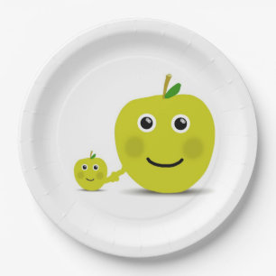 Apple melamine + sign paper plate