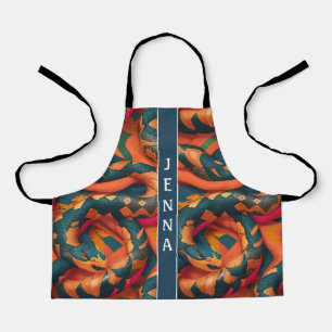 Apple Moth Mosaic Colourful Custom Pattern Apron
