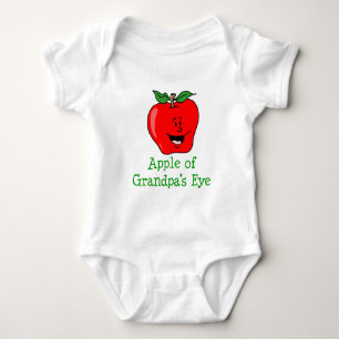 Apple Of Grandpa's Eye Cute Cartoon Baby Bodysuit