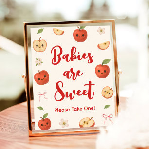 Apple of My Eye Baby Shower Babies are Sweet Favou Poster