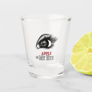 Apple of My Eye Beautiful Eyes Eyelashes Art Shot Glass