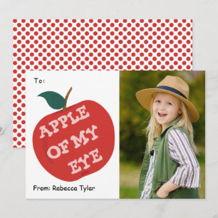 Apple of my Eye Classroom Photo Valentines Day Hol Holiday Card