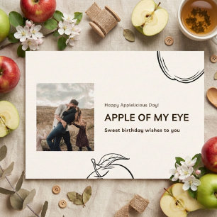 Apple Of My Eye Custom Birthday Photo Card