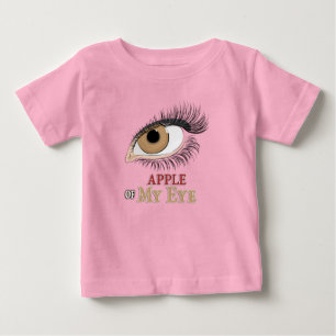 Apple of My Eye Eyelashes Art Baby T-Shirt