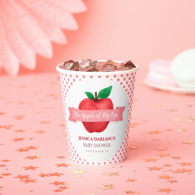 Apple of my eye fall | summer theme baby shower pa paper cups (Insitu)