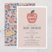 Apple of my Eye Pink Girl Baby Shower
