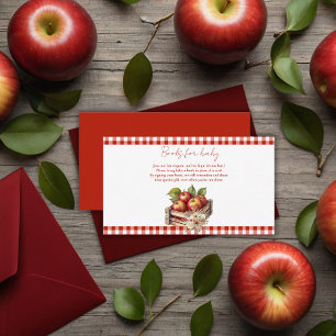 Apple of my eye Red Orchard Baby Shower Enclosure Card
