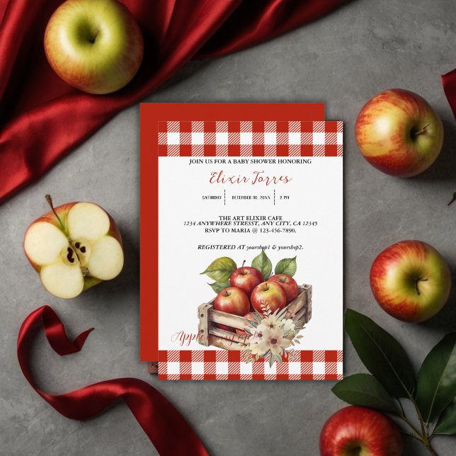 Apple of my eye Red Orchard Baby Shower Invitation (Creator Uploaded)