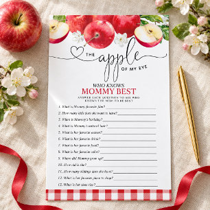 Apple of My Eye Who Knows Mommy Best Baby Shower