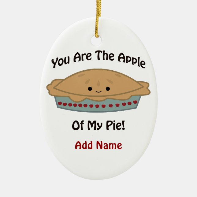 Apple of My pie Ceramic Ornament (Front)