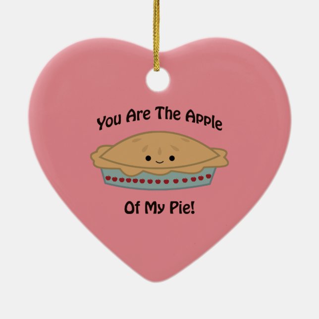 Apple of My pie Ceramic Ornament (Back)