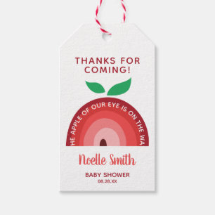 Apple of our Eye, Apple Rainbow, Baby Shower Gift Tags