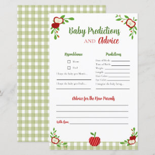 Apple of Our Eye Baby Predictions & Advice Game