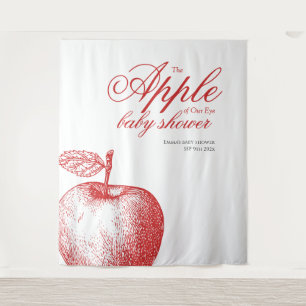 Apple of Our Eye Baby Shower Backdrop Tapestry