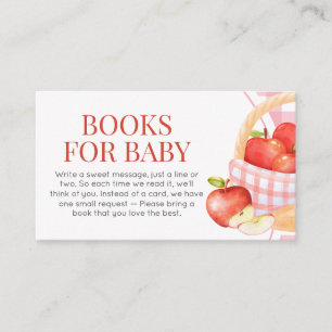 Apple of Our Eye Baby Shower Books for Baby Enclosure Card