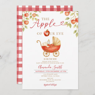 Apple of our Eye Baby Shower Carriage Invitation 