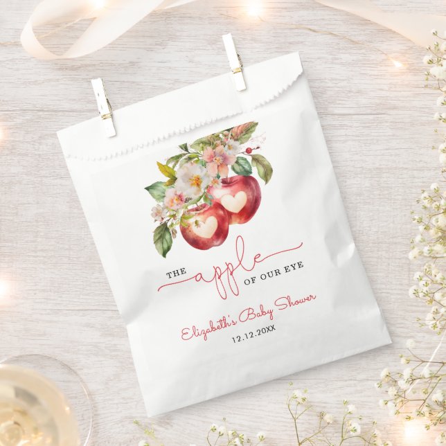 Apple of Our Eye Baby Shower Favour Bag (Clipped)