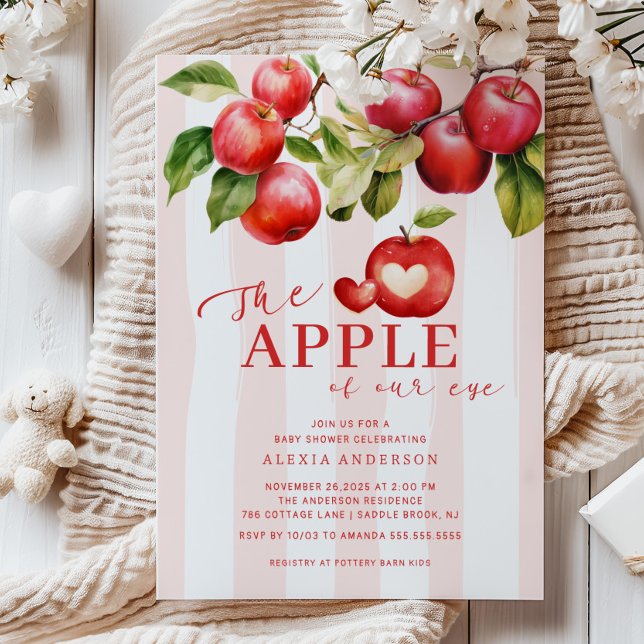Apple Of Our Eye Baby Shower  Invitation (Creator Uploaded)