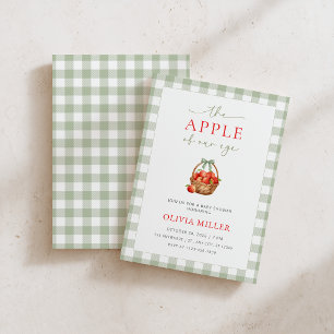 Apple of Our Eye Baby Shower Invitation Boy