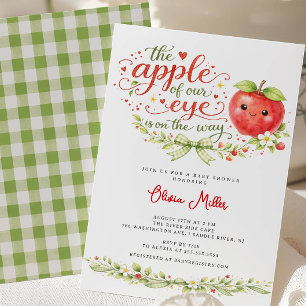 Apple of Our Eye Baby Shower Invite