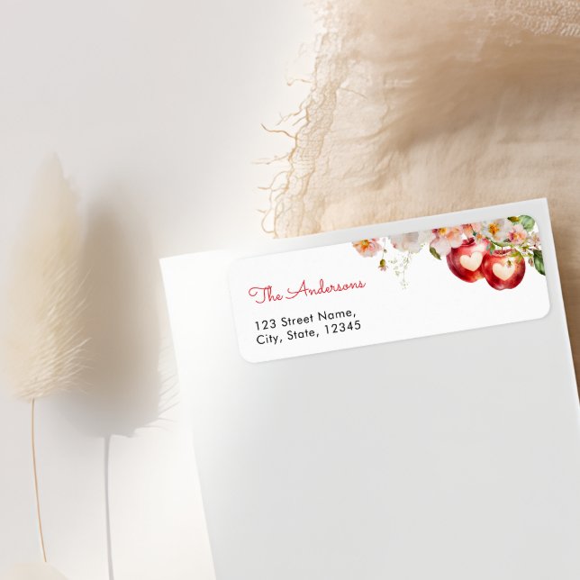 Apple of Our Eye Baby Shower Return Address (Creator Uploaded)