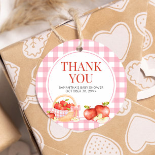 Apple of Our Eye Baby Shower Round Favour Tags