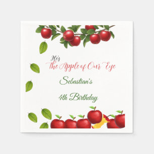 Apple of Our Eye Birthday Party Napkin