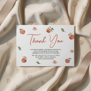 Apple of Our Eye Botanical Shower Thank You Enclosure Card