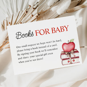 Apple of Our Eye Fall Baby Shower Books for Baby Enclosure Card