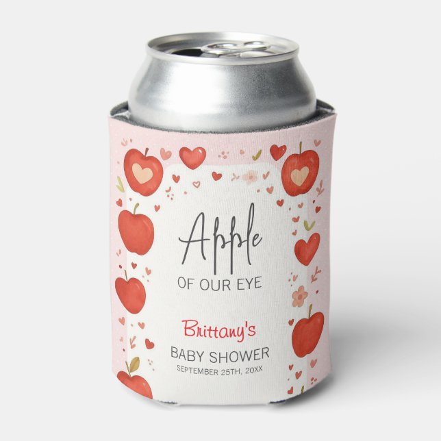 Apple of Our Eye Fall Baby Shower  Can Cooler (Can Front)