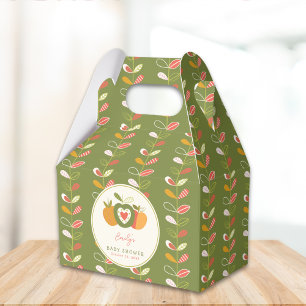 Apple of Our Eye Fall Baby Shower Green Favor Box