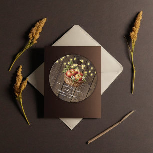 Apple Of Our Eye Fall Floral Wood Baby Shower Favour Tags