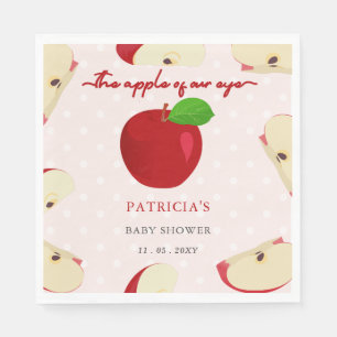 Apple of Our Eye Fall Girl Baby Shower Napkin