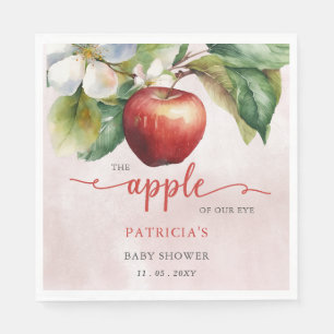 Apple of Our Eye Fall Girl Baby Shower Napkin