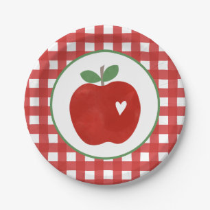 Apple of our Eye first birthday Paper Plates