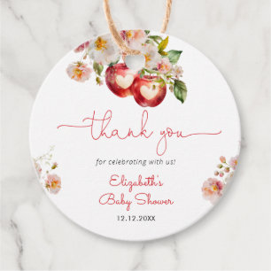 Apple of Our Eye Fruit Baby Shower Thank You Favour Tags