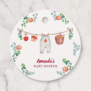Apple Of Our Eye Garden Clothesline Baby Shower Favour Tags