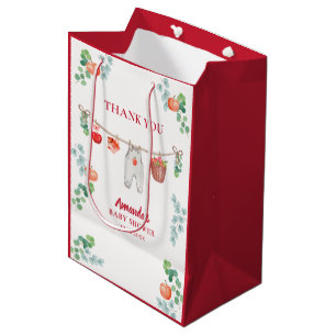 Apple Of Our Eye Garden Clothesline Baby Shower Medium Gift Bag