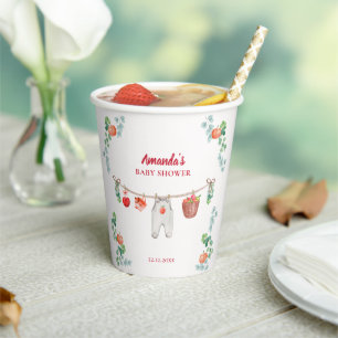 Apple Of Our Eye Garden Clothesline Baby Shower  Paper Cups