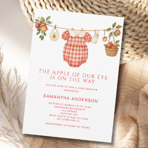 Apple of Our Eye Girl Baby Shower Invitation