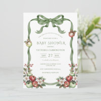 Apple of Our Eye Green Watercolor Elegant Baby