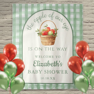 Apple Of Our Eye Neutral Baby Shower Backdrop Tapestry